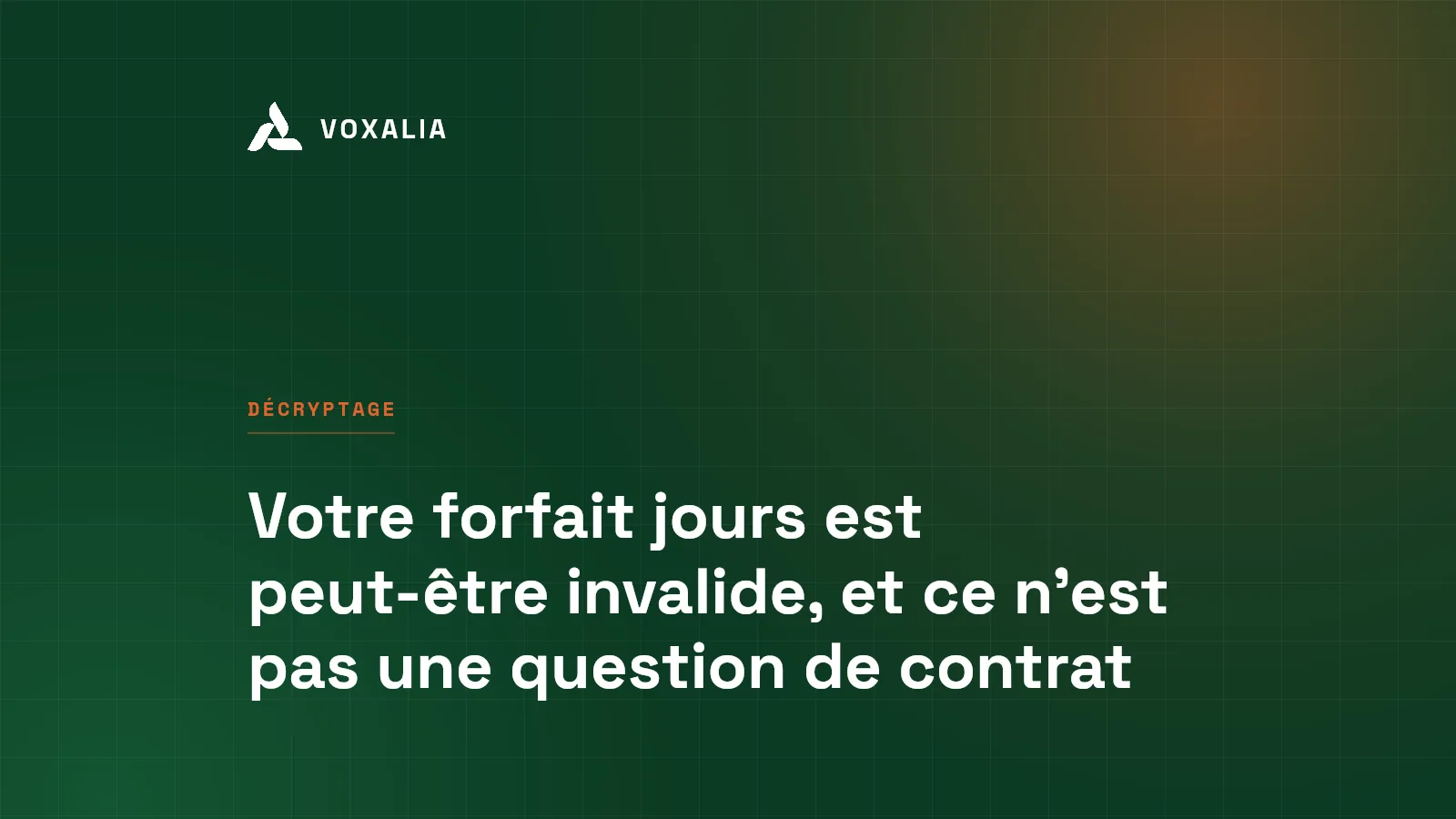 Forfait jours sous convention Syntec, conditions de validité et obligations