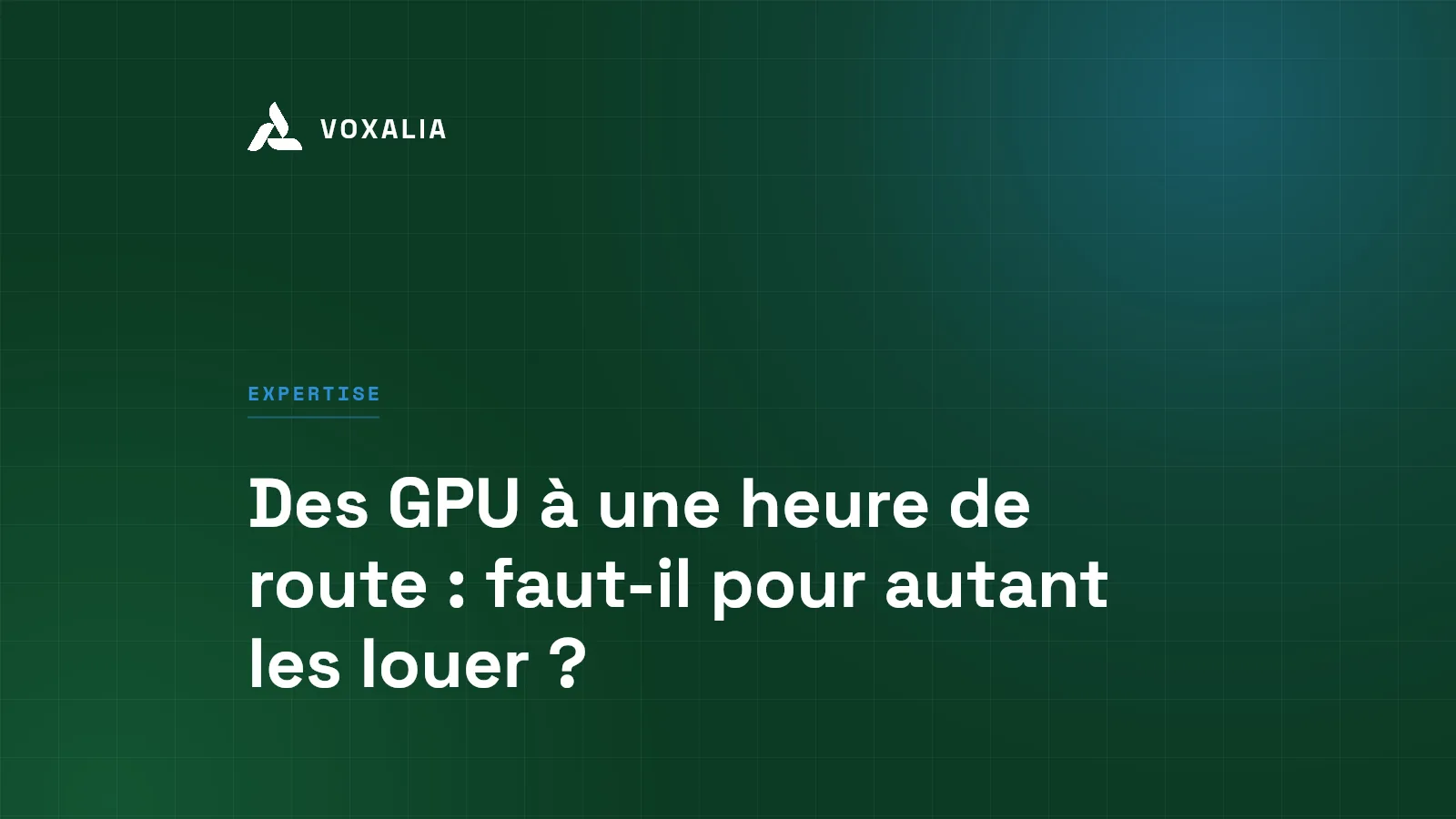Louer des GPU pour l'IA, le calcul du taux d'utilisation