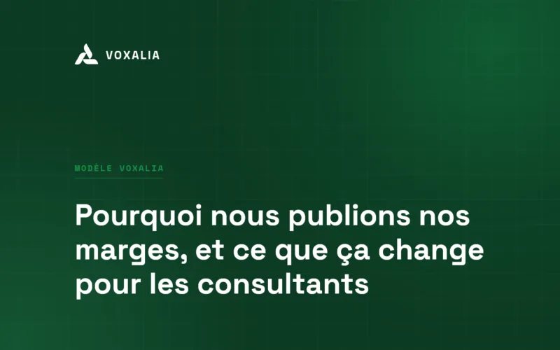 Marge d'une ESN : TJM, coût du poste, marge et variable sur une seule ligne