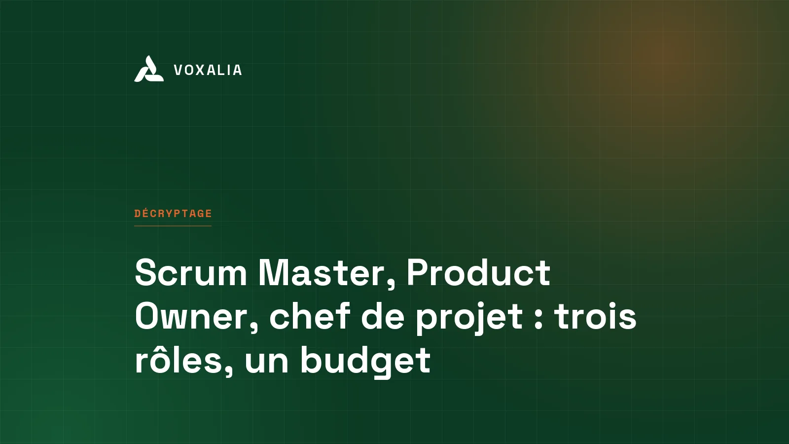 Rôles dans une équipe agile, Scrum Master, Product Owner et chef de projet