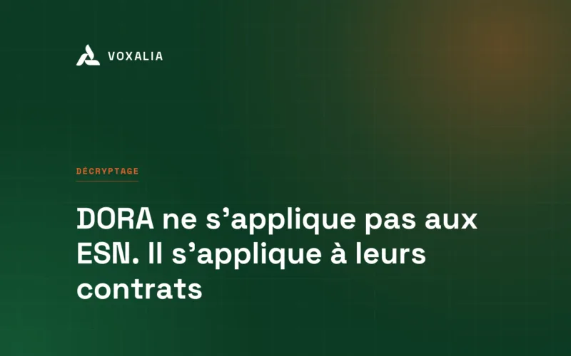 DORA et prestataire informatique, les obligations contractuelles imposées aux ESN