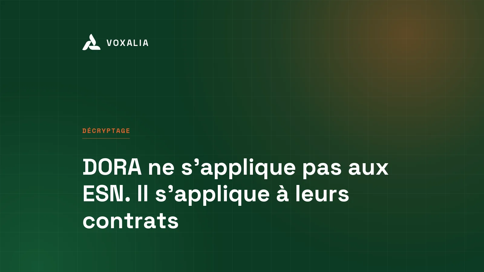 DORA et prestataire informatique, les obligations contractuelles imposées aux ESN